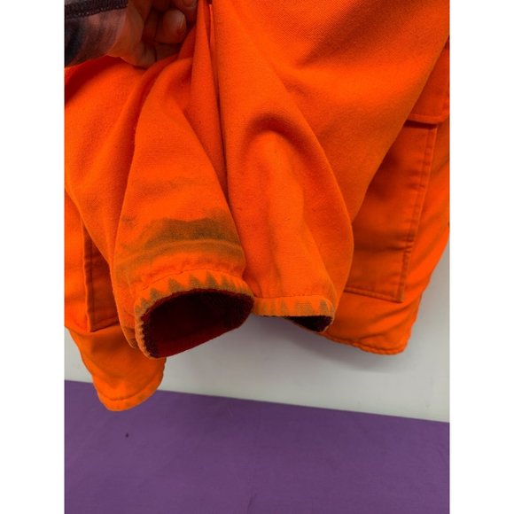 Woolrich Mens LG Vintage Wool Buffalo Red Plaid Reversible Hunters Orange Huntin - Picture 5 of 14